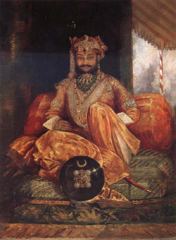 George Landseer His Highness Maharaja Tukoji II of Indore Sweden oil painting art
